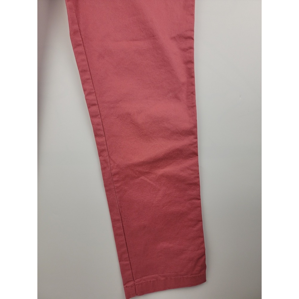 Old Navy Pixie Chino Pants Pink Mid Rise Straight Leg Womens 32x27 - Picture 7 of 11